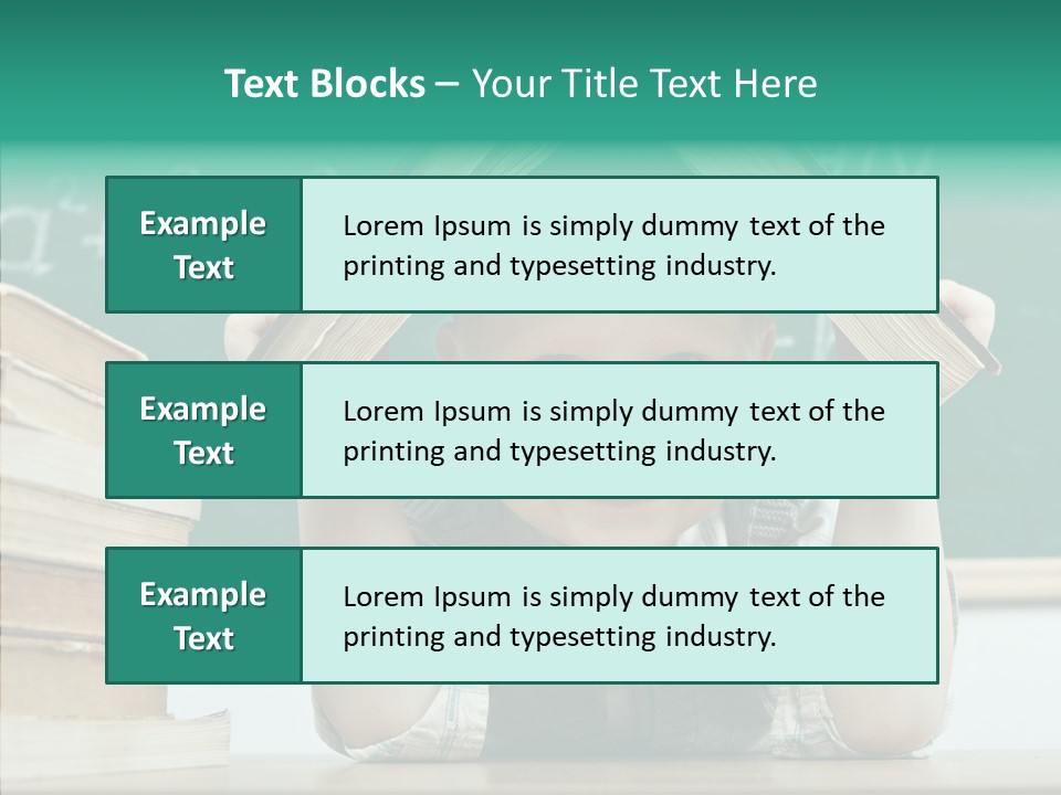 Education Boy Indoor PowerPoint Template