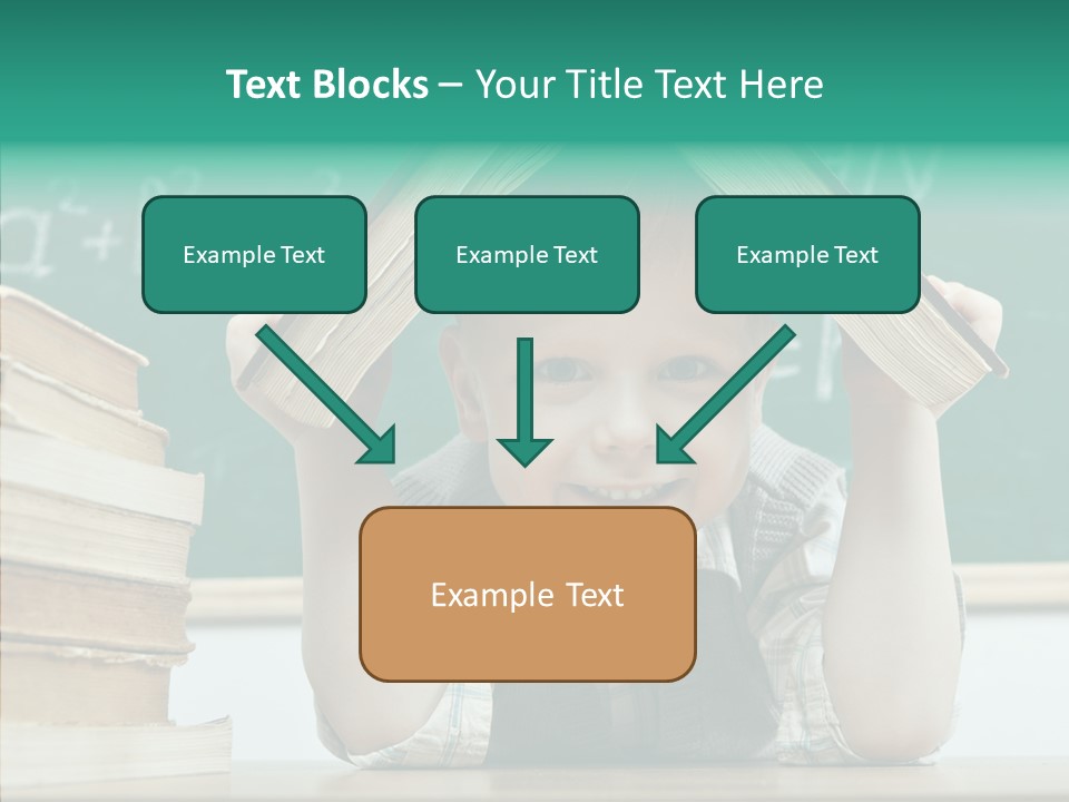 Education Boy Indoor PowerPoint Template