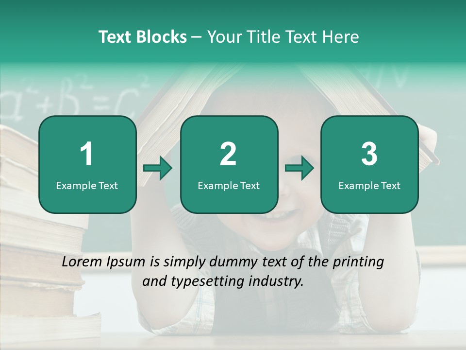 Education Boy Indoor PowerPoint Template
