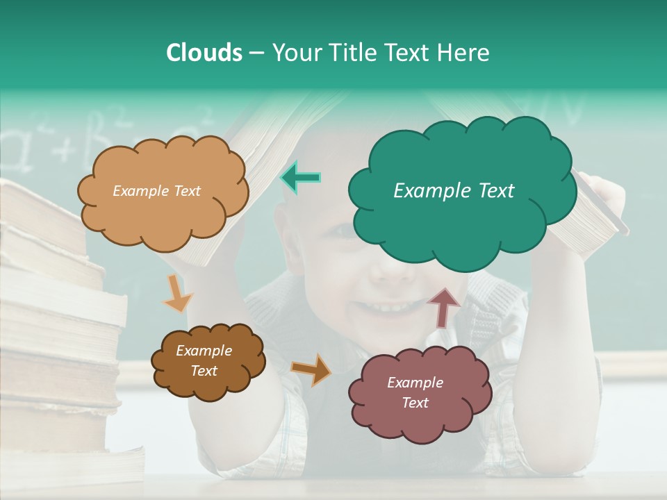 Education Boy Indoor PowerPoint Template