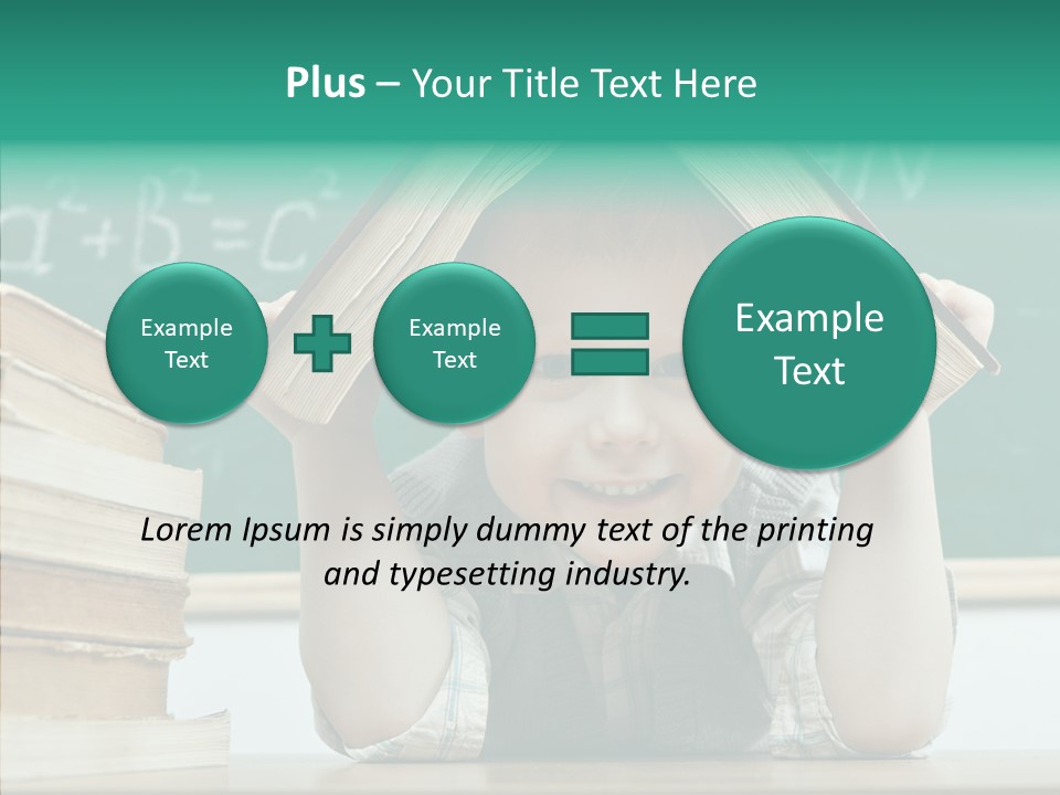 Education Boy Indoor PowerPoint Template