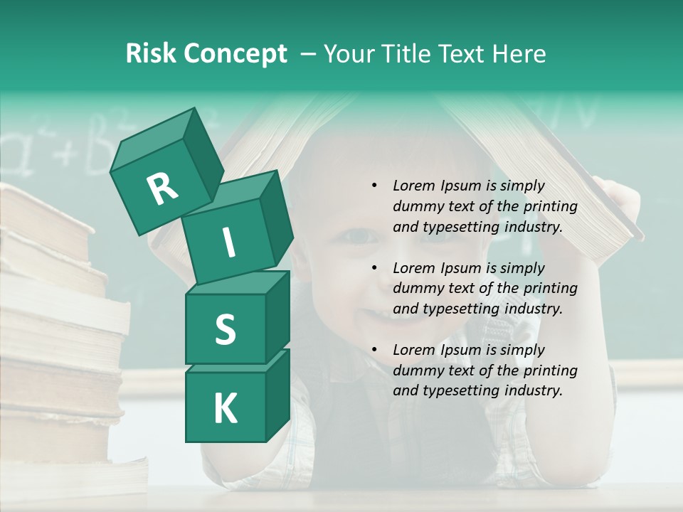 Education Boy Indoor PowerPoint Template