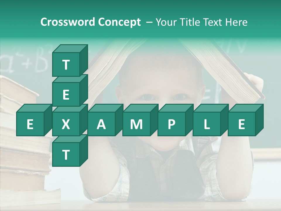 Education Boy Indoor PowerPoint Template