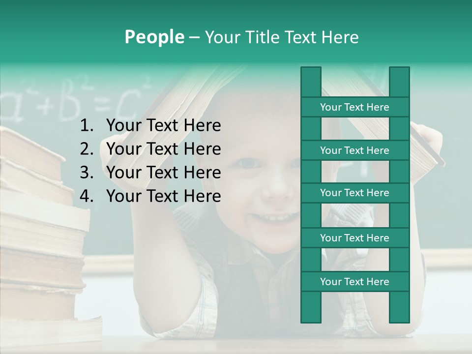 Education Boy Indoor PowerPoint Template