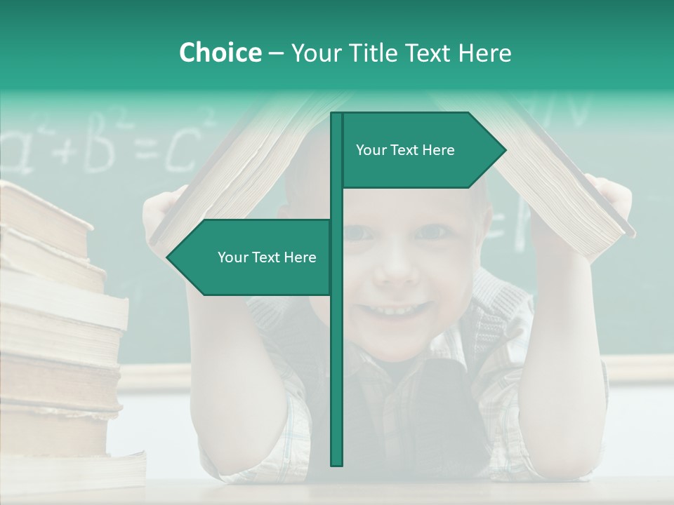 Education Boy Indoor PowerPoint Template