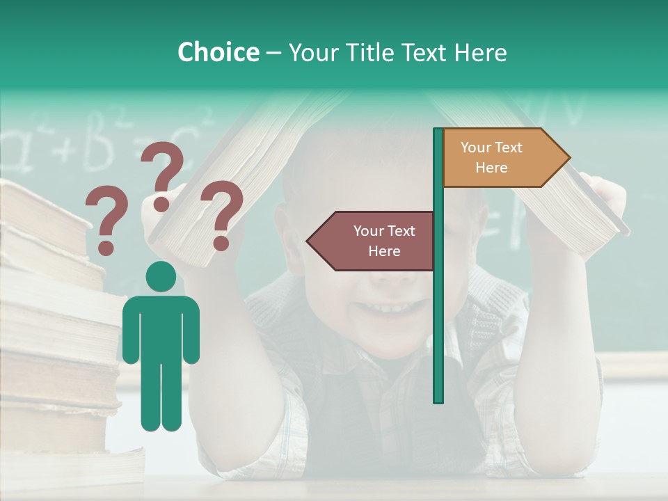 Education Boy Indoor PowerPoint Template