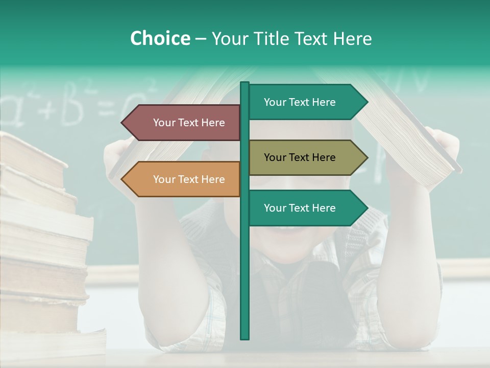 Education Boy Indoor PowerPoint Template