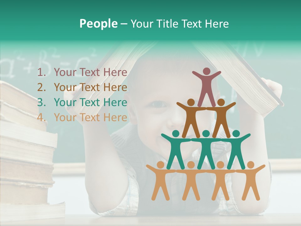 Education Boy Indoor PowerPoint Template