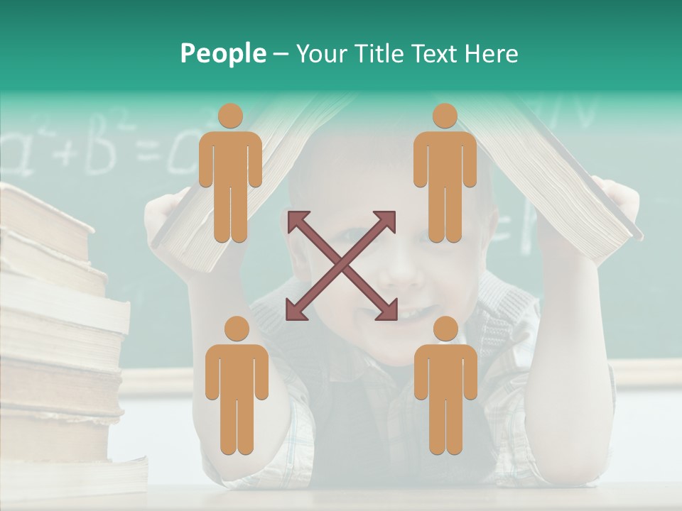 Education Boy Indoor PowerPoint Template