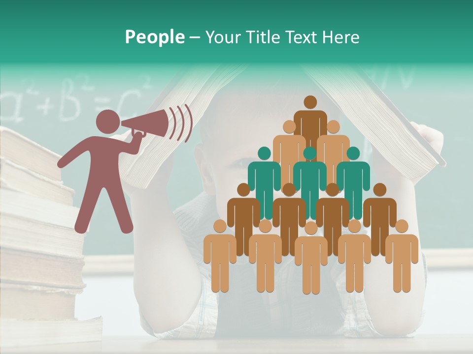 Education Boy Indoor PowerPoint Template