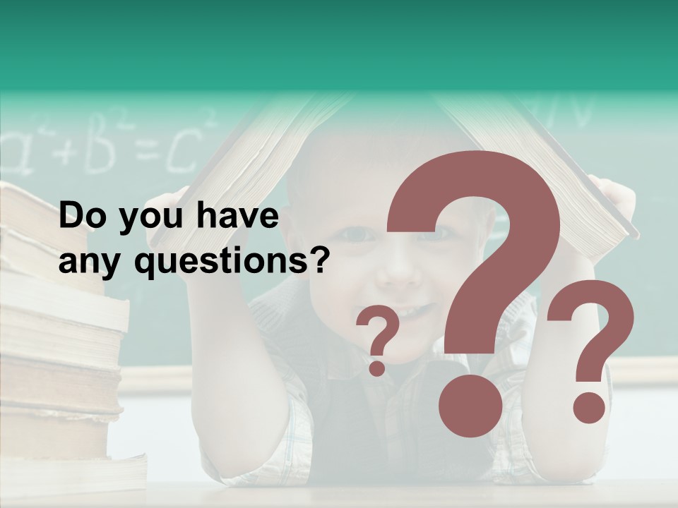 Education Boy Indoor PowerPoint Template