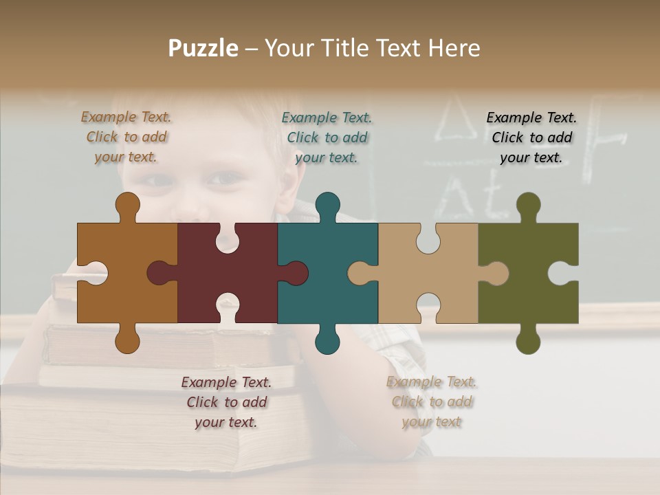 Boy Pupil Elementary PowerPoint Template