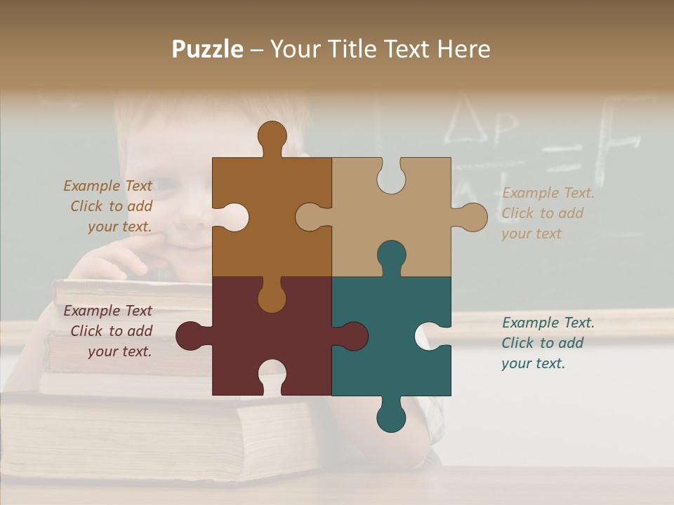 Boy Pupil Elementary PowerPoint Template