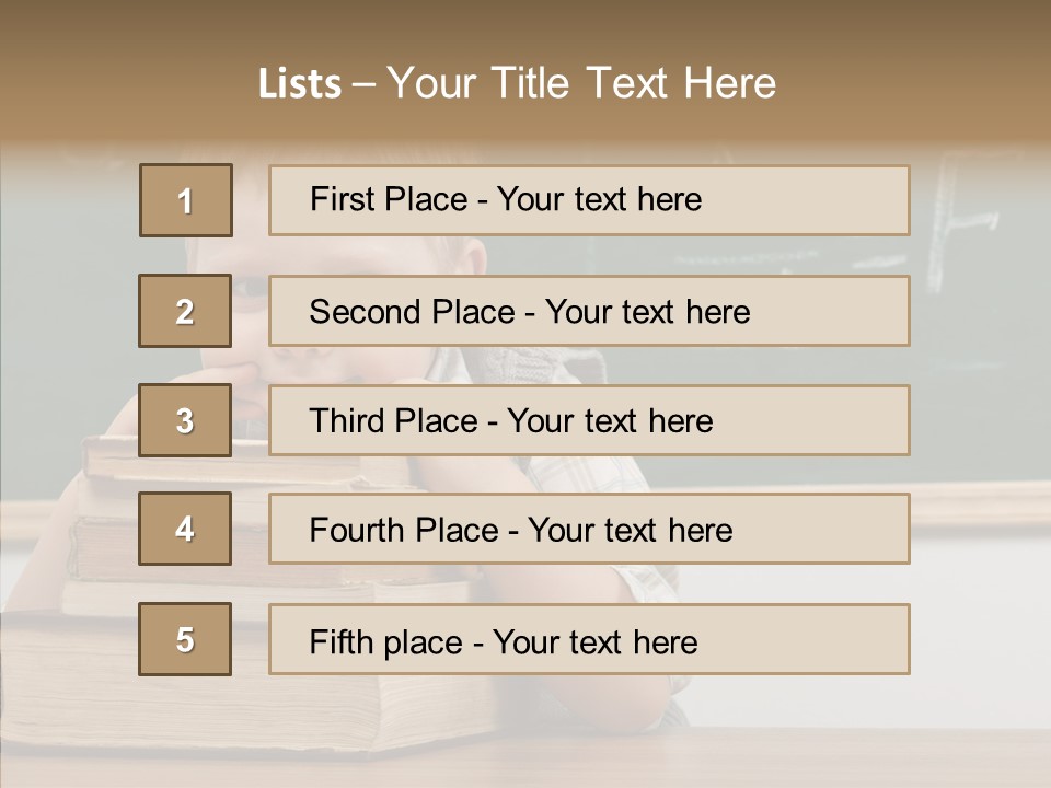 Boy Pupil Elementary PowerPoint Template