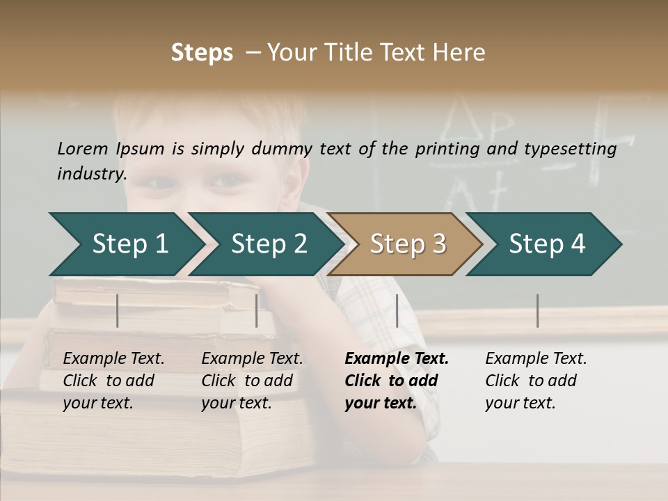 Boy Pupil Elementary PowerPoint Template