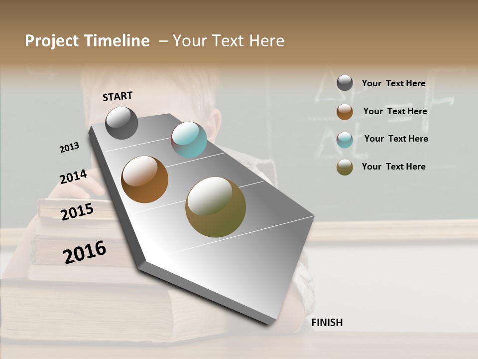 Boy Pupil Elementary PowerPoint Template