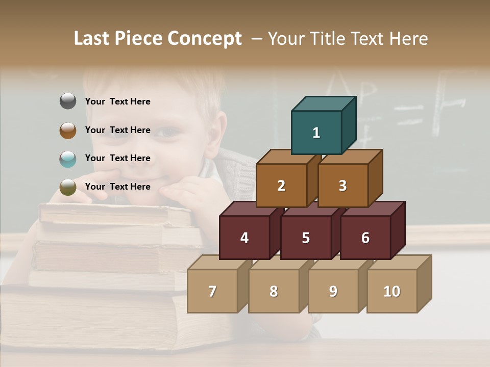 Boy Pupil Elementary PowerPoint Template