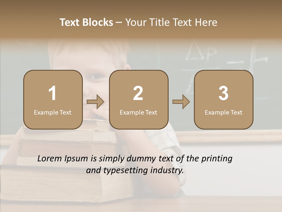 Boy Pupil Elementary PowerPoint Template