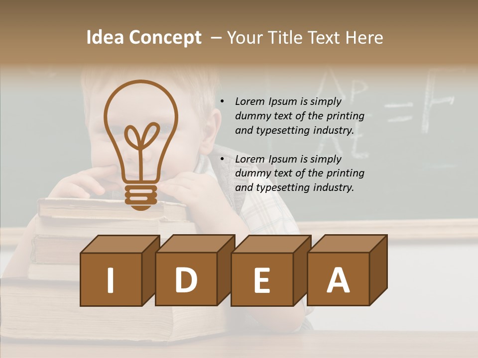 Boy Pupil Elementary PowerPoint Template