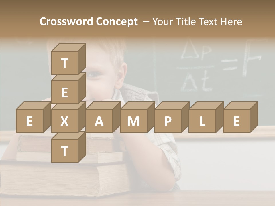 Boy Pupil Elementary PowerPoint Template