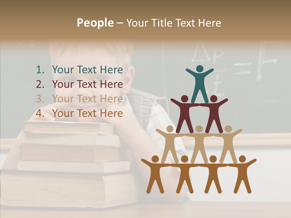 Boy Pupil Elementary PowerPoint Template