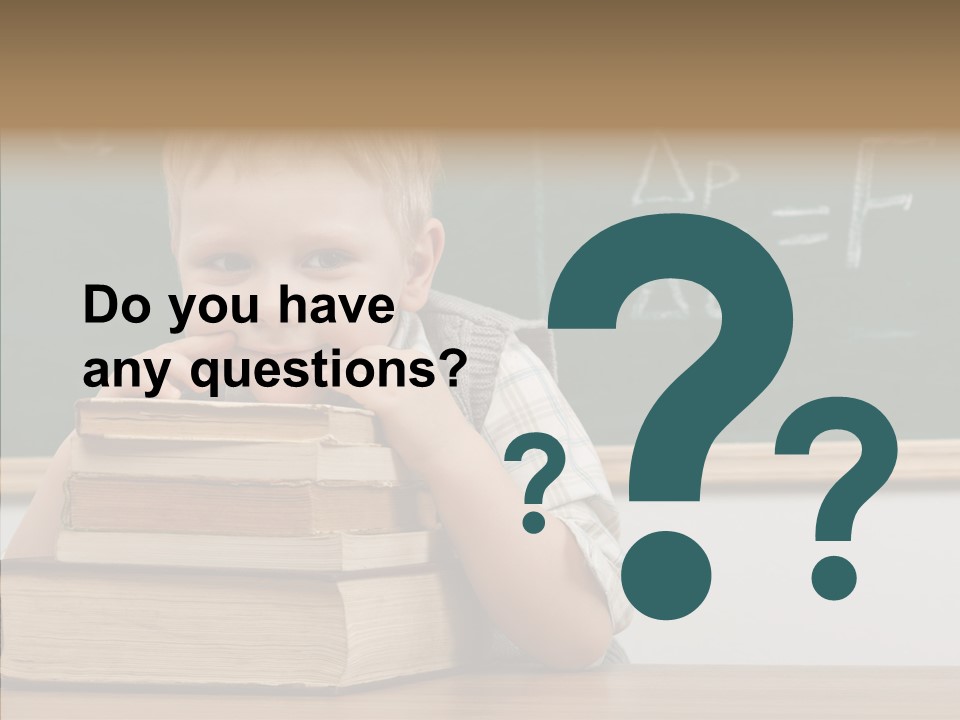 Boy Pupil Elementary PowerPoint Template