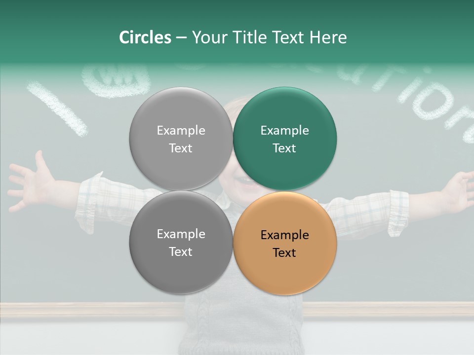 Male Green Desk PowerPoint Template