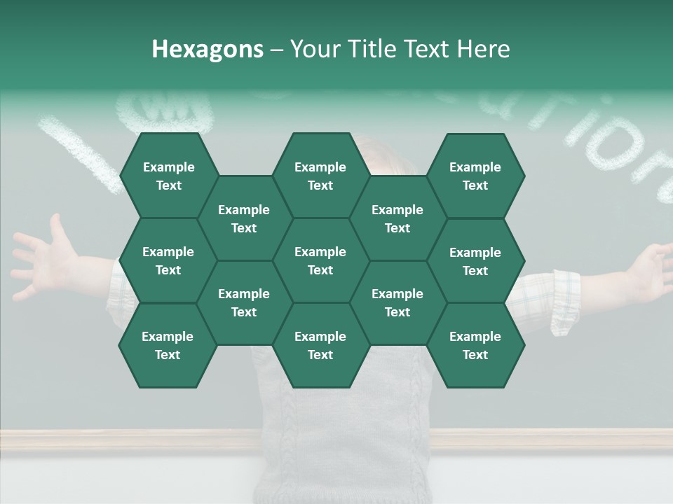 Male Green Desk PowerPoint Template