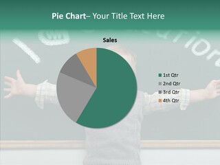 Male Green Desk PowerPoint Template