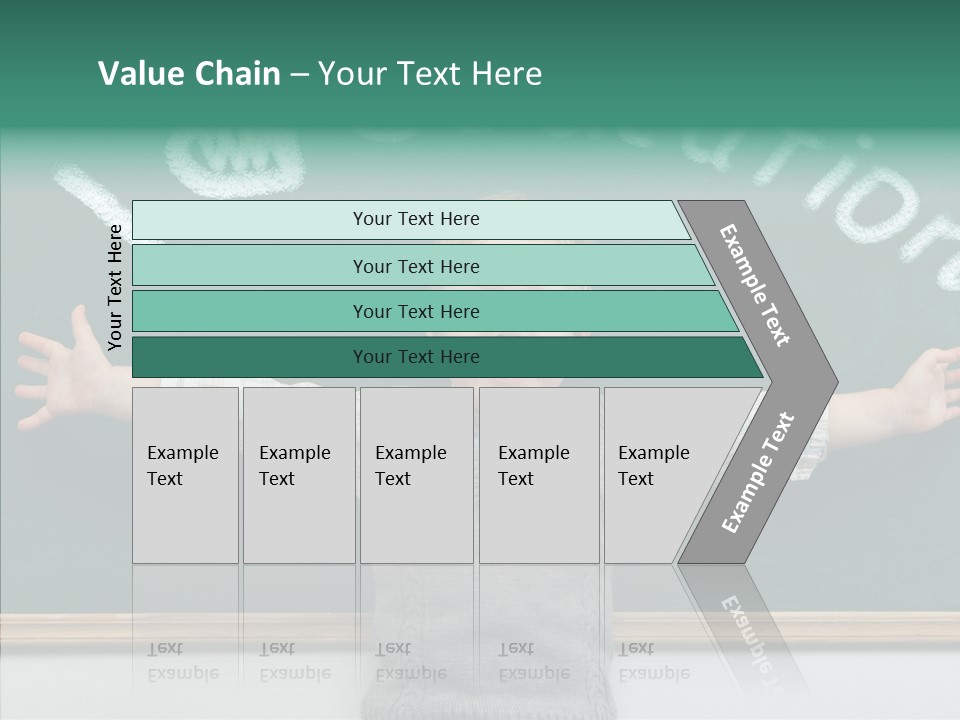 Male Green Desk PowerPoint Template