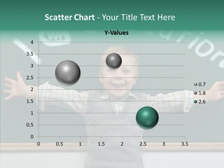 Male Green Desk PowerPoint Template