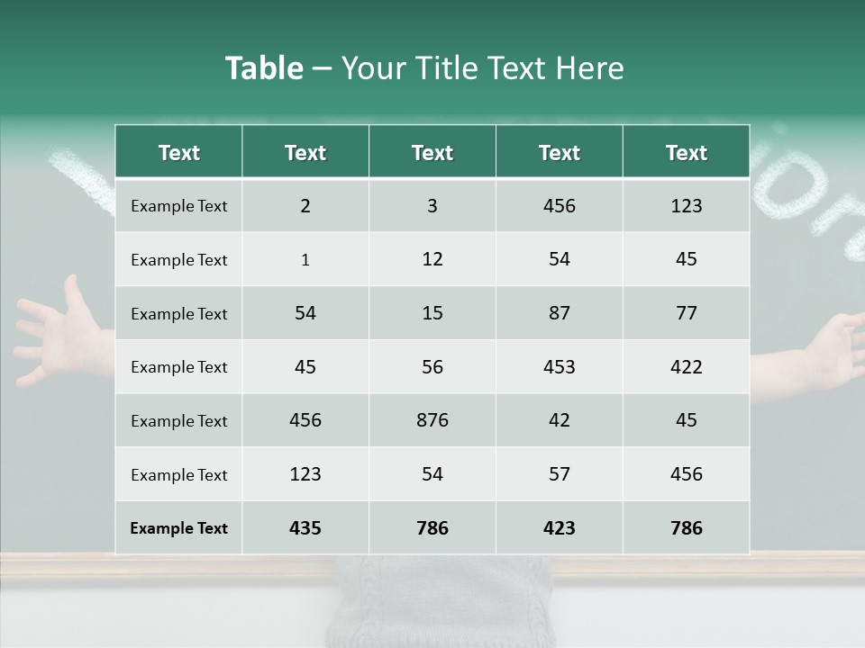Male Green Desk PowerPoint Template