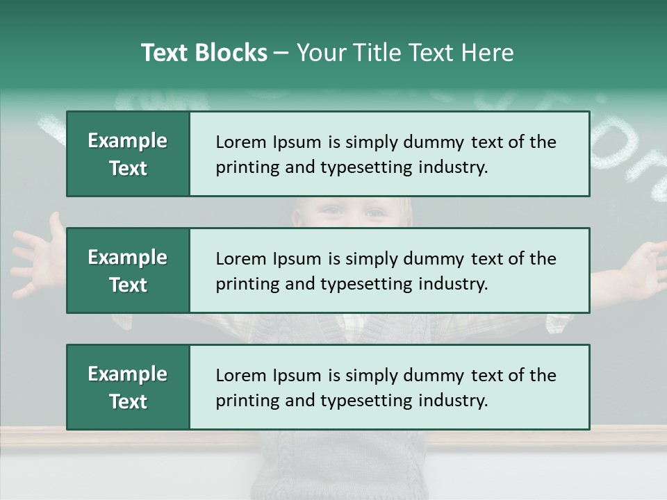 Male Green Desk PowerPoint Template