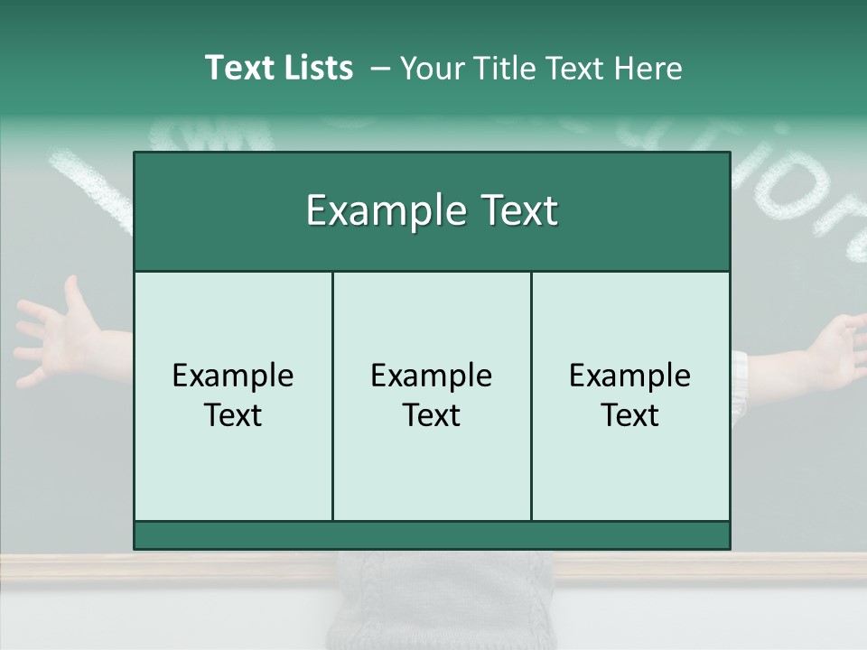 Male Green Desk PowerPoint Template