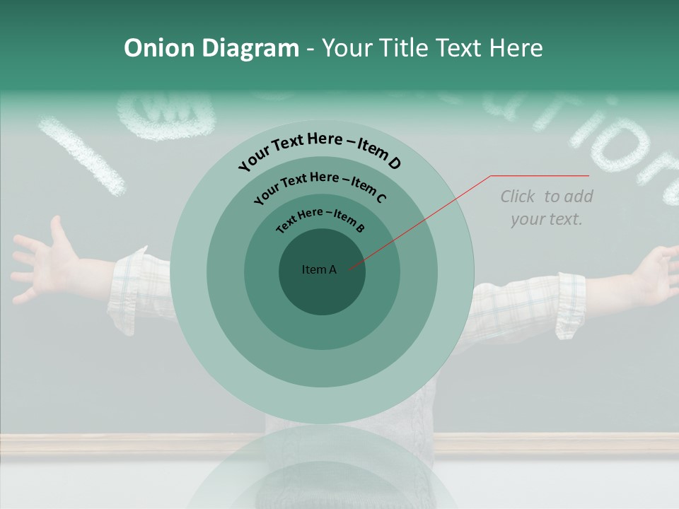 Male Green Desk PowerPoint Template