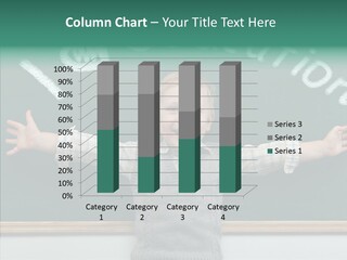 Male Green Desk PowerPoint Template