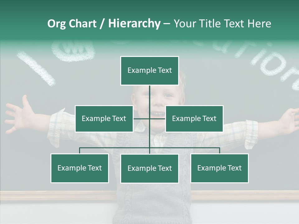 Male Green Desk PowerPoint Template