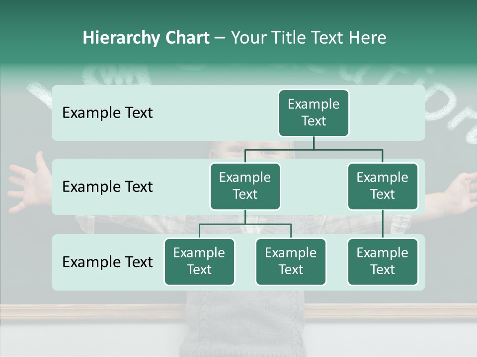 Male Green Desk PowerPoint Template
