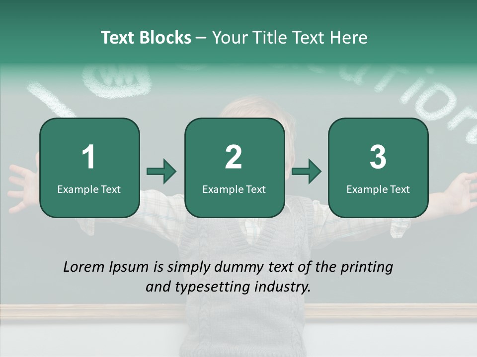Male Green Desk PowerPoint Template
