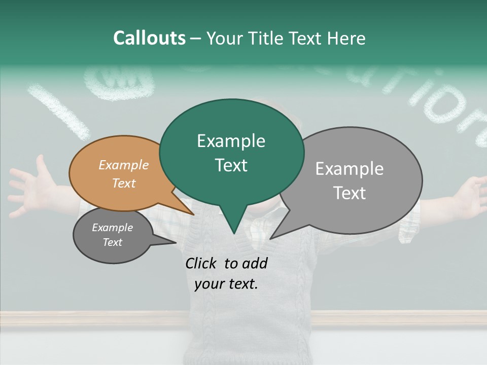 Male Green Desk PowerPoint Template