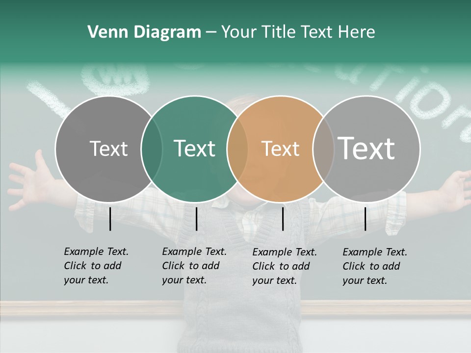 Male Green Desk PowerPoint Template
