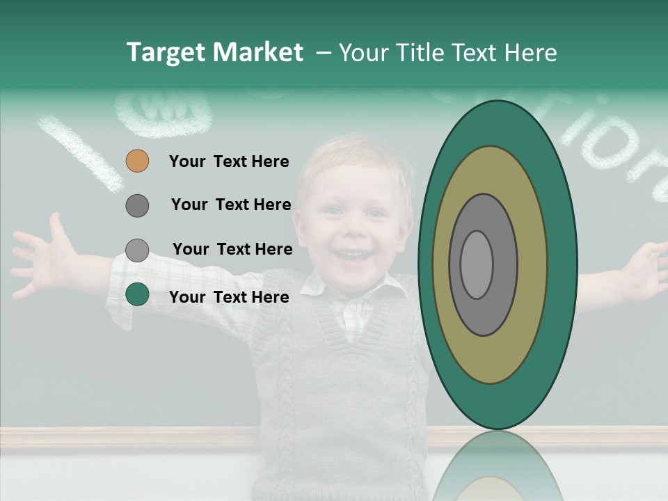 Male Green Desk PowerPoint Template