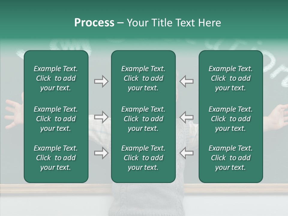 Male Green Desk PowerPoint Template