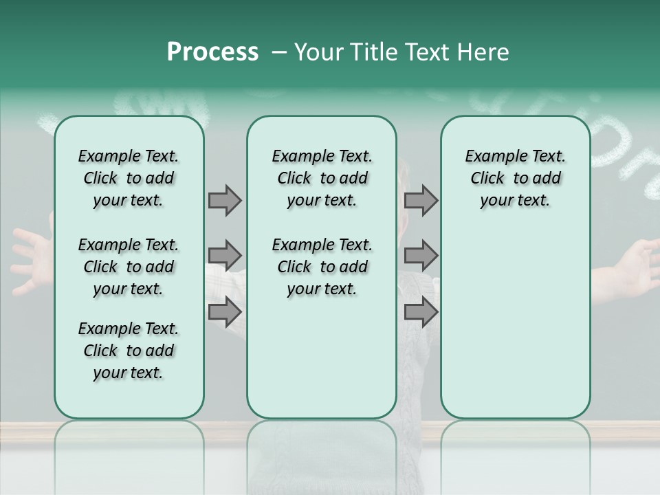 Male Green Desk PowerPoint Template