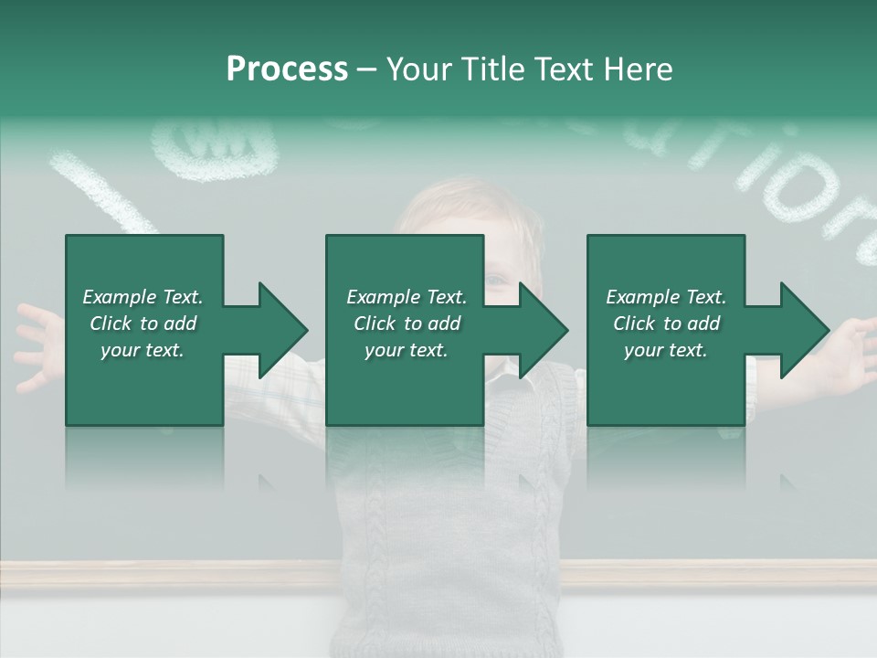Male Green Desk PowerPoint Template