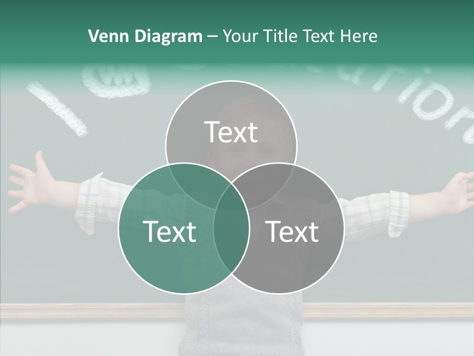 Male Green Desk PowerPoint Template