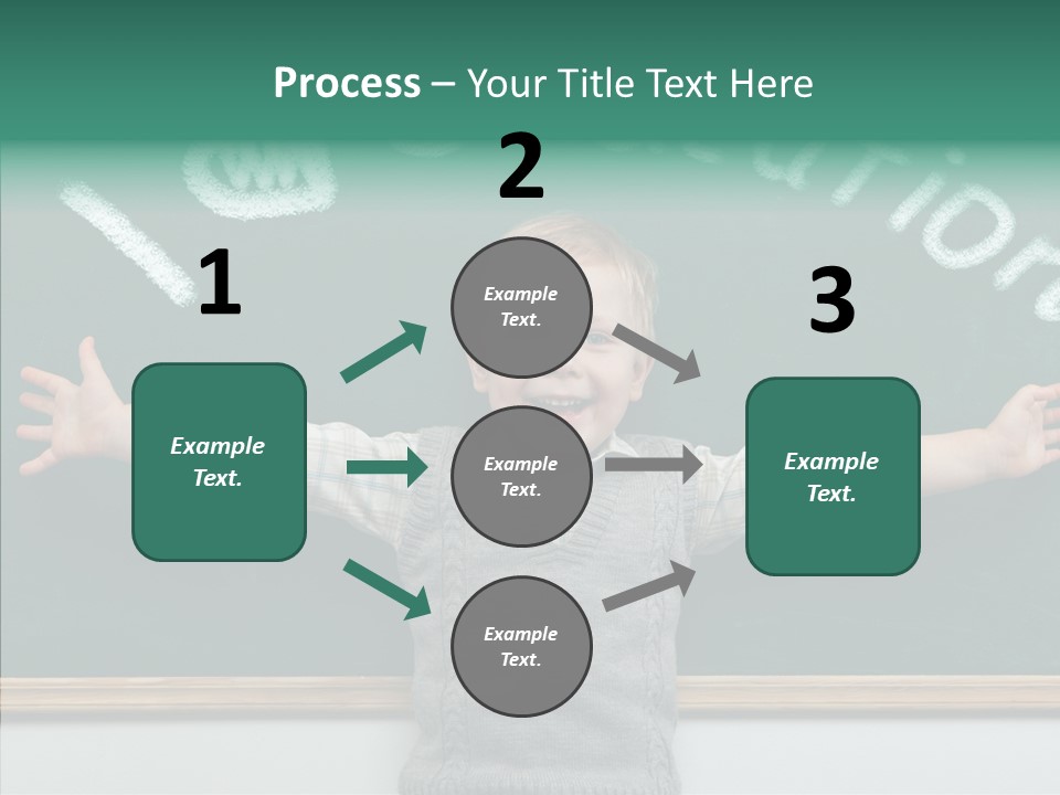 Male Green Desk PowerPoint Template