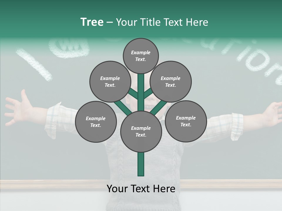 Male Green Desk PowerPoint Template
