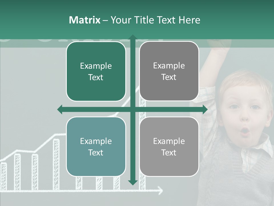Small Schoolboy Green PowerPoint Template
