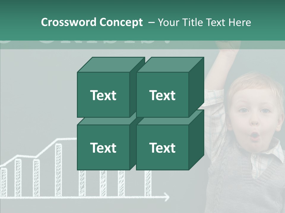 Small Schoolboy Green PowerPoint Template